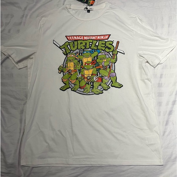 TMNT Men’s White Graphic Tee XL Short Sleeve - Picture 1 of 5